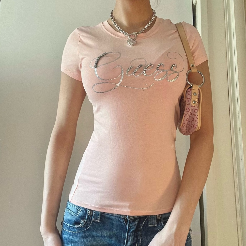 Early 2000s Guess bedazzled shirt